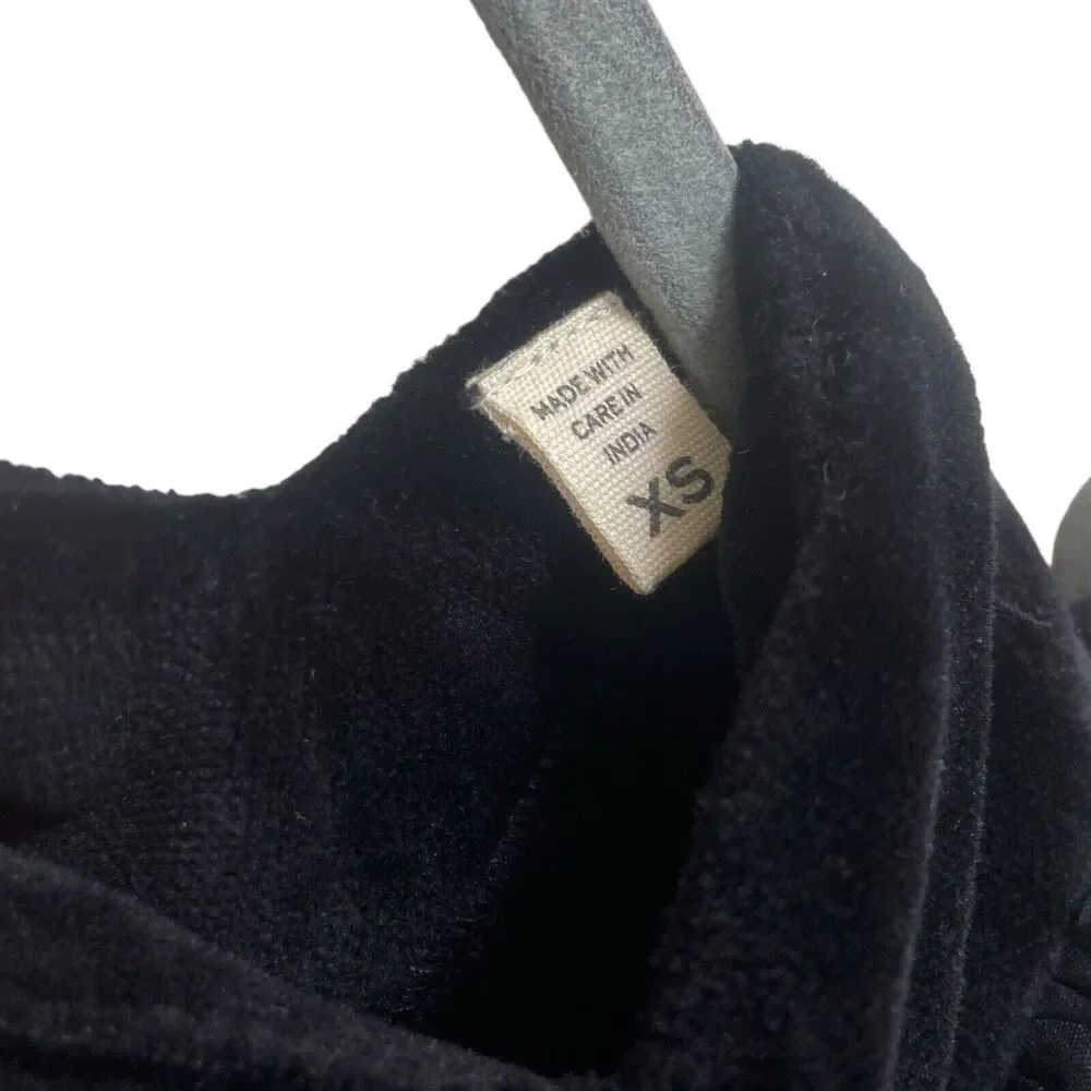 NWT Doen Heirloom Clarette Velvet Ruffle Top in Black Size XS - Picture 8 of 11